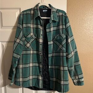 Vintage Fieldmaster Plaid Shirt Jacket Flannel – Quilted Lined – USA Made – XL